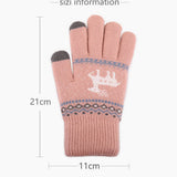 NEW JACQUARD DOUBLE LAYER DEER TOUCH SCREEN GLOVES_CWAG0239