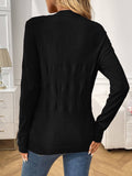 Solid-Color Round-Neck Pullover Knitted Sweater