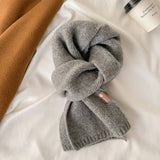 CUTE KNIT SCARF UNISEX SOLID COLOR NECK WARMER_CWASC1509