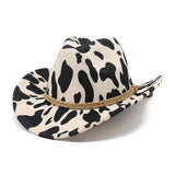 THICKENED FABRIC COW PATTERN WESTERN COWBOY HAT_CWAH2555