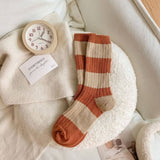 AUTUMN AND WINTER WARM STRIPED MID CALF SOCKS_CWMS1065