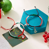 CHRISTMAS WOVEN TREE PAPER CARD MAGNETIC BRACELET_CWAJE2393