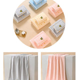 EMBROIDERED THICK CORAL FLEECE BATH TOWEL SET_CWMM2328