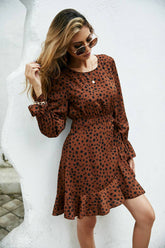 Temperament Commuter Long-Sleeved Dress