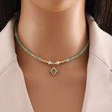 FASHIONABLE NATURAL STONE BEADED NECKLACE_CWAHA0883