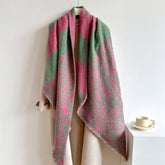 LEOPARD PRINT FUZZY SCARF THICK WARM FOR WOMEN_CWASC0988