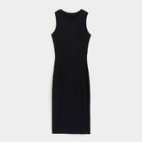 Solid Color Sheath Long Sleeveless Dress
