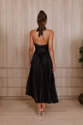 Solid Color Sleeveless V Neck Dress_Cwdtd0142