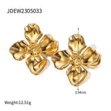 GOLDEN FRESH AND SIMPLE PETAL EARRINGS_CWAHA0918