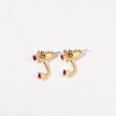 SIMPLE COLORFUL BIRTHSTONE EARRINGS_CWMM5346