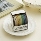 10PCS BRAIDED CORD SUPER STRETCHY ELASTIC HAIR TIE_CWAHA0331