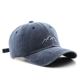 Vintage Washed Distressed Mountain Embroidery Cap_Cwah1275