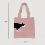 Women Leisure Animal Pattern Knitted Handbag_Cwab0848