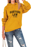 Women Harvard Printing Hooded Long Sweatshirt_Cwohol0320