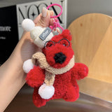 CUTE CREATIVE WOOL BEAR CAR KEYCHAIN BAG PENDANT_CWMM2548