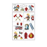 KIDS WATERPROOF FIRE TRUCK TATTOOS FOR SAFETY WEEK_CWMM8259