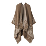 Wear Faux Cashmere Cape Scarf Shawl_Cwasc2212