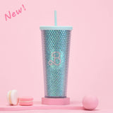 DOUBLE LAYER PORTABLE PLASTIC STRAW DIAMOND CUP_CWMM0978