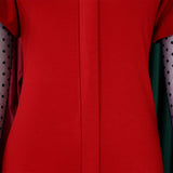 MESH AND PLEATED COMMUTER PLUS SIZE DRESS_CWDMD3678