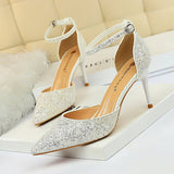 SHALLOW POINTED TOE SEQUINED SEXY HIGH HEELS_CWSHH0055