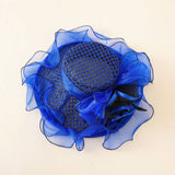 NEW LARGE FLOWER FLAT TOP CURLING HAT_CWAH1391