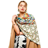 Twill Satin"First Love"Print Large Scarf For Women_Cwasc0667