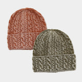 Unisex Cable Knit Beanie Winter Warm Hat_Cwah04763