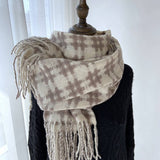 RETRO PLAID SCARF SOFT WARM COUPLE WINTER WRAP_CWASC1471