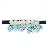 FLORAL ELASTIC WAIST BELT FOR WOMEN HANDMADE CHIC_CWMM6422