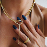 Zirconia Val Round Pendant Necklace_Cwmm5305