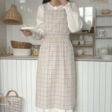 PLAID APRON FOUR COLOR CAFE WORK APRON_CWMM5813