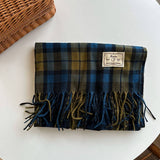 PLAID COLORBLOCK SCARF CLASSIC WINTER WRAP_CWASC2347