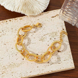 Versatile 18K Gold Titanium Steel Bracelet_Cwmm3719