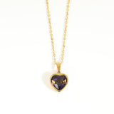 STAINLESS STEEL DECEMBER ZIRCON NECKLACE_CWMM3821