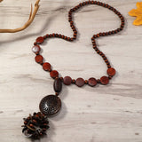 COCONUT SHELL WOOD MULTI LAYER NECKLACE_CWMM4434
