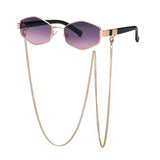 FASHION CHAIN IRREGULAR FRAME SUNGLASSES_CWASG0609