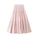 FRESH CHIFFON A LINE SKIRT WITH YOUTHFUL VIBES_CWBMS0354