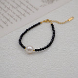 RETRO CRYSTAL PEARL NECKLACE BRACELETCE _CWAJE1665