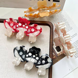 NEW MUSHROOM BOW ACETATE HAIR CLIP FOR CUTE STYLE_CWAHA5722