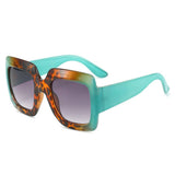 SIMPLE SQUARE FRAME COLOR BLOCK SUNGLASSES WOMEN_CWASG0258