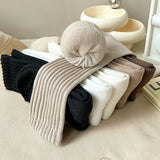 AUTUMN AND WINTER WARM SOLID COLOR STACKED SOCKS_CWMS1047
