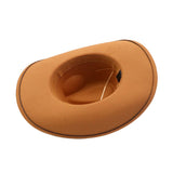 Western Ethnic Felt Cowboy Fedora Hat_Cwah04408