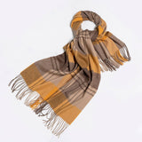 PLAID SCARF WOMENS REVERSIBLE LARGE WARM SHAWL_CWASC2378