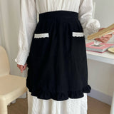 Waterproof Half-Length Cotton Lace Apron_Cwmm5826