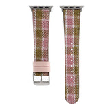 IWATCH8 1 PLUSH CHECKERED LEATHER STRAP_CWWW0049