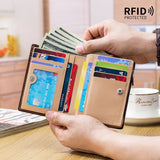 SHORT TOP LAYER COWHIDE VINTAGE LEATHER WALLET_CWAB3824