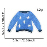 Winter Blue Christmas Graffiti Embroidered Patch_Cwmm4028