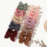 HANDMADE BABY BOW HAIR CLIP WITH CORN WEAVE FABRIC_CWAHA6737