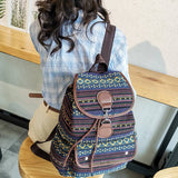 BOHO VINTAGE BACK TO SCHOOL CANVAS BACKPACK_CWAB2214