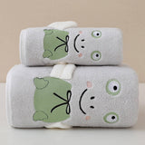 ANIMAL KINGDOM EMBROIDERED CORAL FLEECE TOWEL_CWMM2323